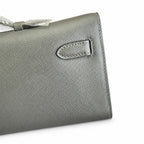 Kelly Cut 31 Clutch Epsom Leather Picture Pewter Gray