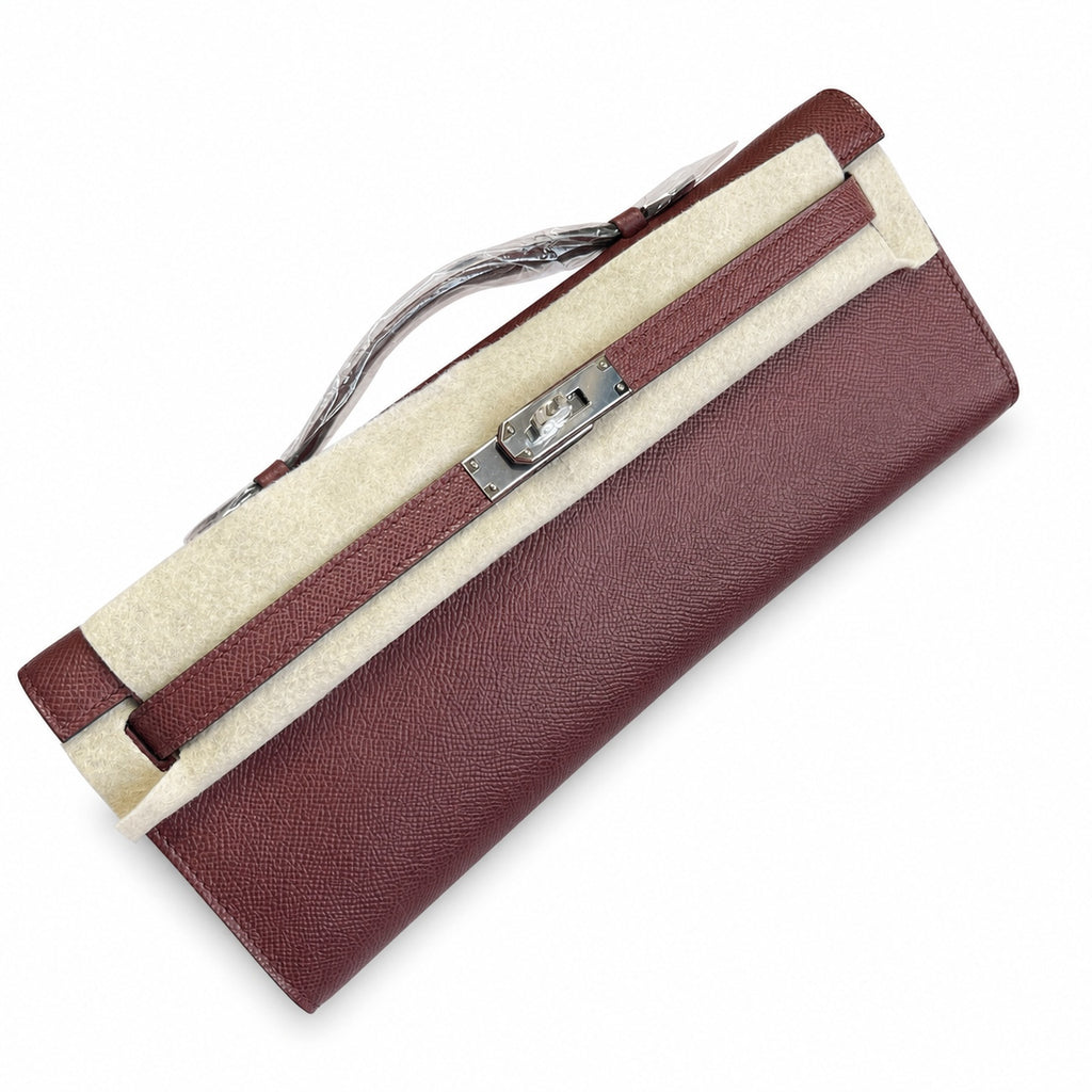 Kelly Cut 31 Clutch Epsom Leather Picture Burgundy