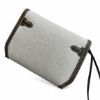 Kelly Depeches 25 clutch, canvas and swift leather (with additional shoulder strap), can be carried cross-body, can be carried by hand or on the wrist, daily needs, seamless switching between business