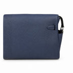 🆕 In stock Kelly Messenger messenger bag for men and women, sapphire blue silver buckle, imported leather, all-steel hand-waxed thread, the best value for money on the Internet. The classic combinatio