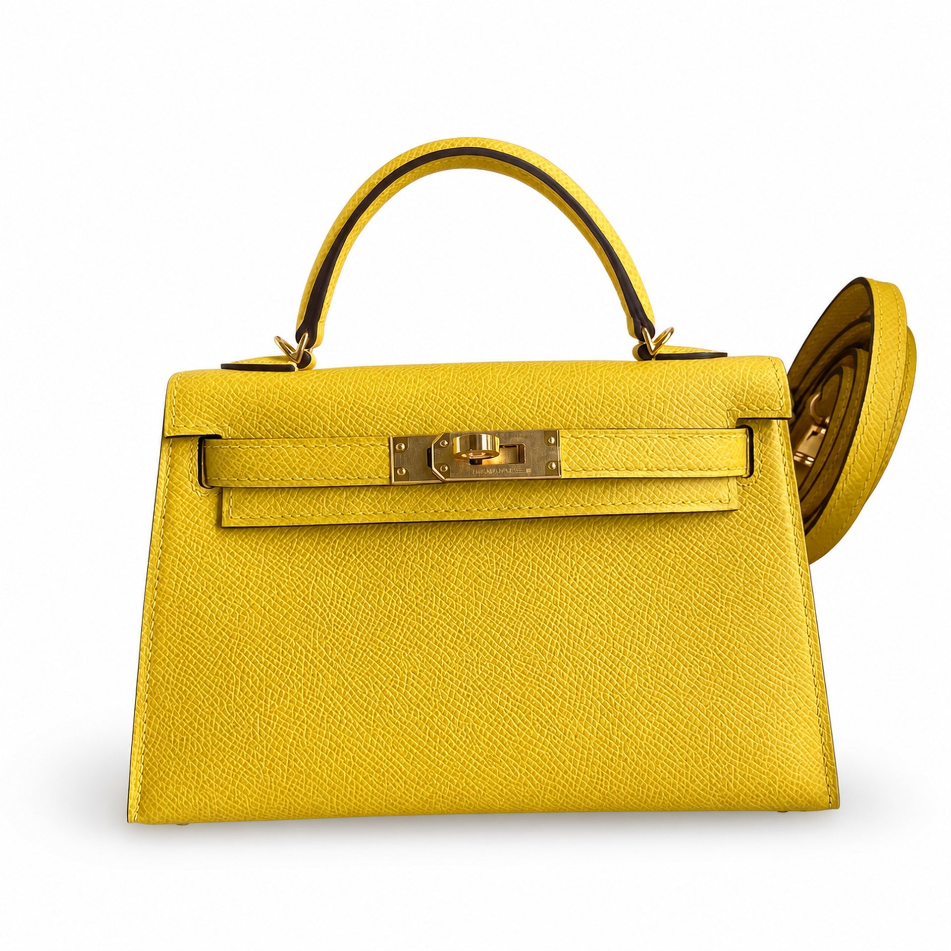 Fully hand-sewn👉Second generation Mini Kelly 19cm imported Epsom leather Naples gold buckle