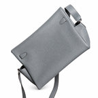 Kelly Messenger messenger bag large size, linen blue Togo leather, 🉑Pre-order Togo calfskin messenger bag. - Flap with swivel hardware - Large internal zip pocket - Internal front pocket - 2 external