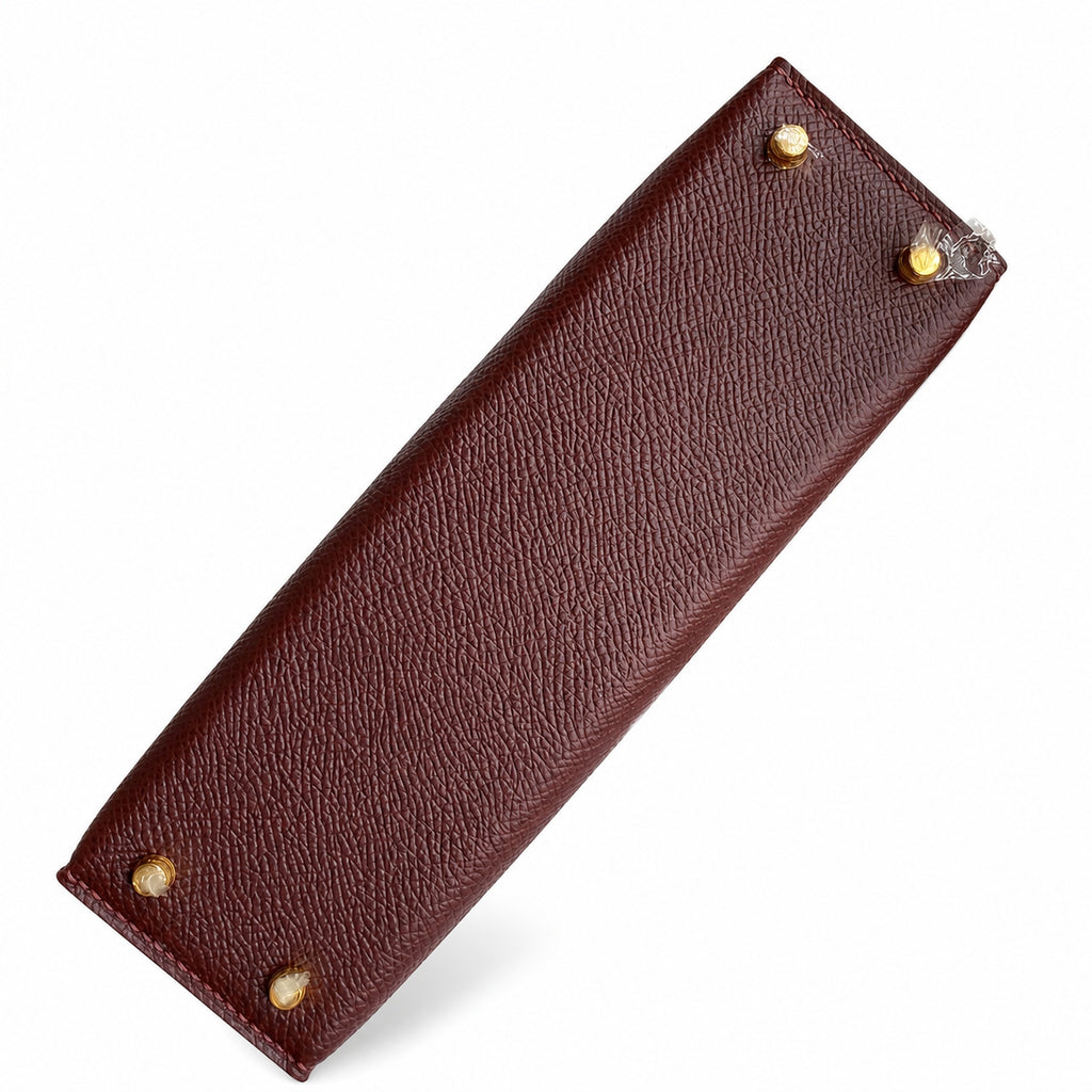 Fully hand-sewn👉Second generation Mini Kelly 19cm imported Epsom leather Hermès red gold buckle