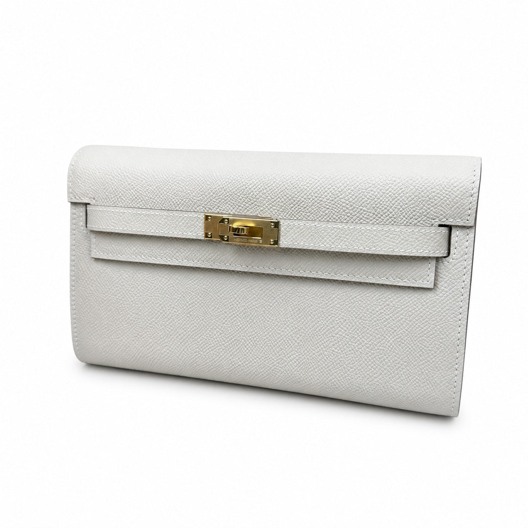 Kelly woc epsom, milkshake platinum buckle, Hass leather, handmade wax thread, all-steel hardware, top-selling market currency