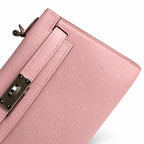 Fully hand-sewn👉Second generation Mini Kelly 19cm imported Epsom leather 3Q pink silver buckle