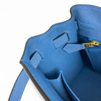 kelly Kelly 25cm, epsom leather wax thread semi-handmade, Tanzania blue
