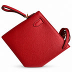 Fully hand-sewn👉Second generation Mini Kelly 19cm imported Epsom leather flag red gold buckle