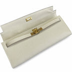 Kelly Cut 31 Clutch Epsom Leather Picture Milkshake White