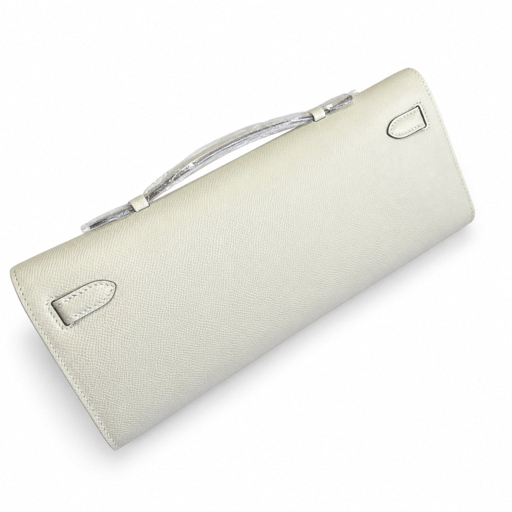 Kelly Cut 31 Clutch Epsom Leather Picture Milkshake White