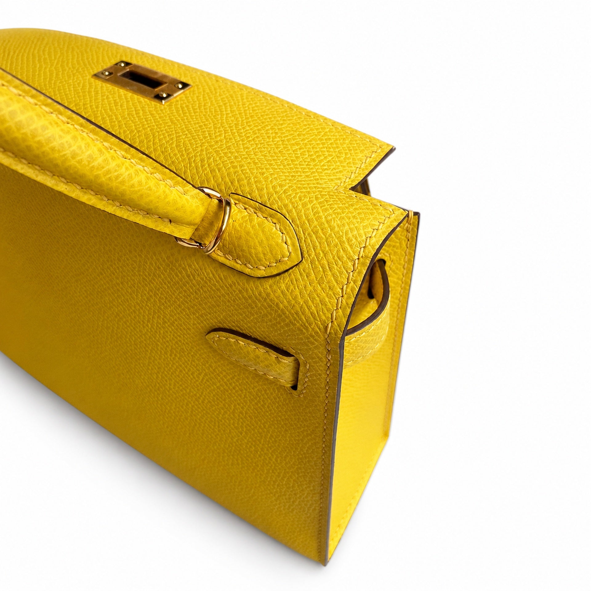 Fully hand-sewn👉Second generation Mini Kelly 19cm imported Epsom leather Naples gold buckle