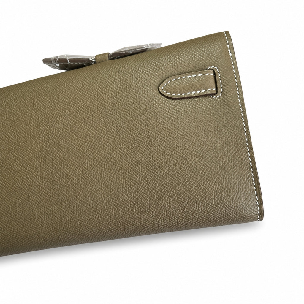 Kelly Cut 31 Clutch Epsom Leather Picture Elephant Gray
