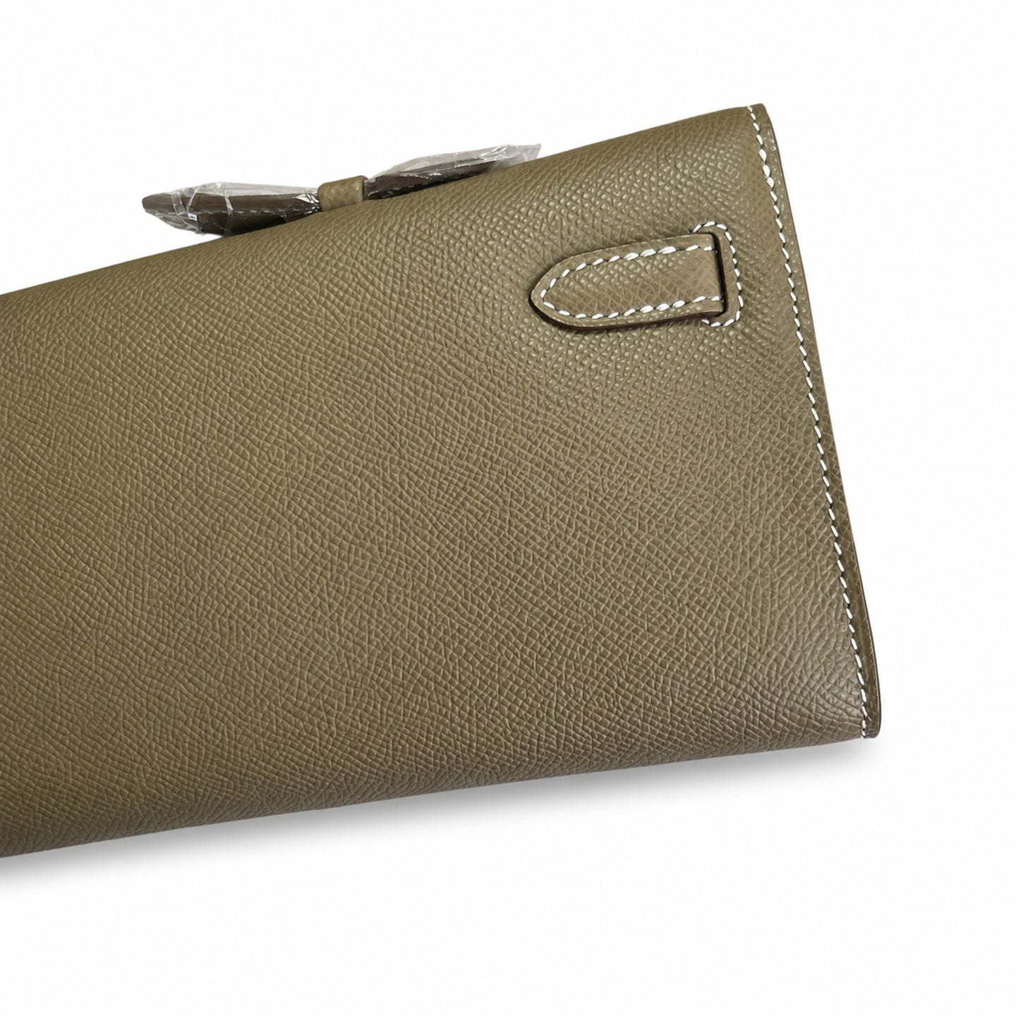 Kelly Cut 31 Clutch Epsom Leather Picture Elephant Gray