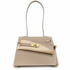 Kelly Desordre 20cm Sellier double-sided Epsom original palm print leather ck18 elephant gray Etoupe gold buckle GHw top hand sewing
