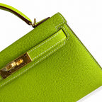 Fully hand-sewn👉Second generation Mini Kelly 19cm imported Epsom leather apple green gold buckle