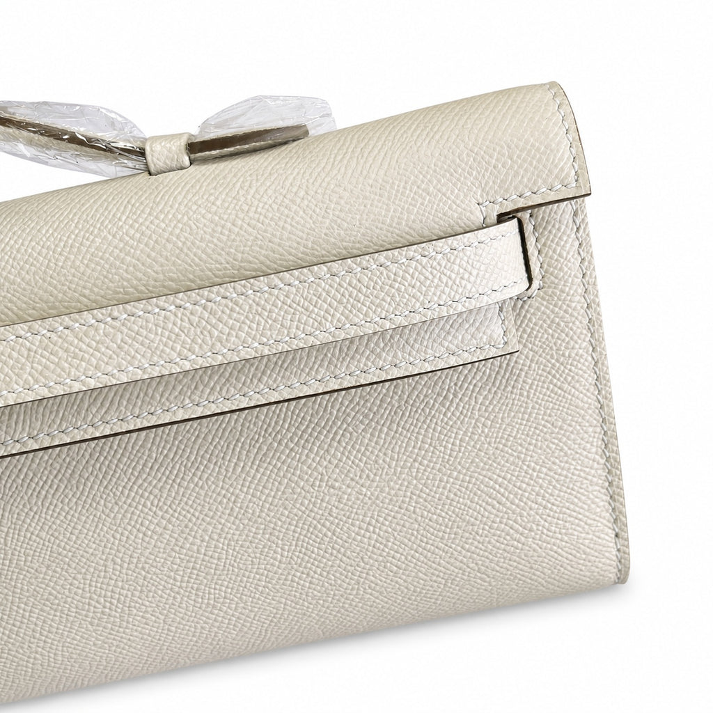 Kelly Cut 31 Clutch Epsom Leather Picture Milkshake White