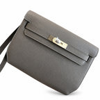 Kelly Depeches 25 clutch, Epsom leather (with additional shoulder strap), can be worn cross-body, can be carried by hand or on the wrist, daily needs, seamless switch between business/leisure - centra