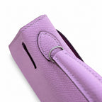 Second generation Mini Kelly 19cm Epsom leather, mallow purple, silver buckle