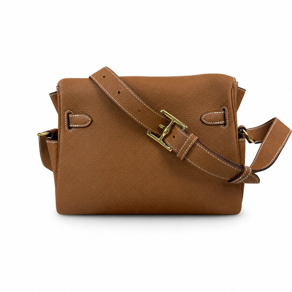 🆕 In stock Kelly Messenger messenger bag for men and women, native gold buckle, imported leather, all-steel hand-waxed thread, the best value for money on the entire network. The classic combination o