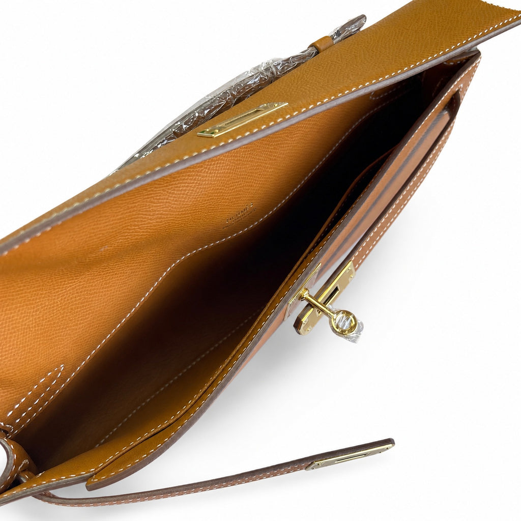 Kelly Cut 31 handbag Epsom leather picture gold color ready stock