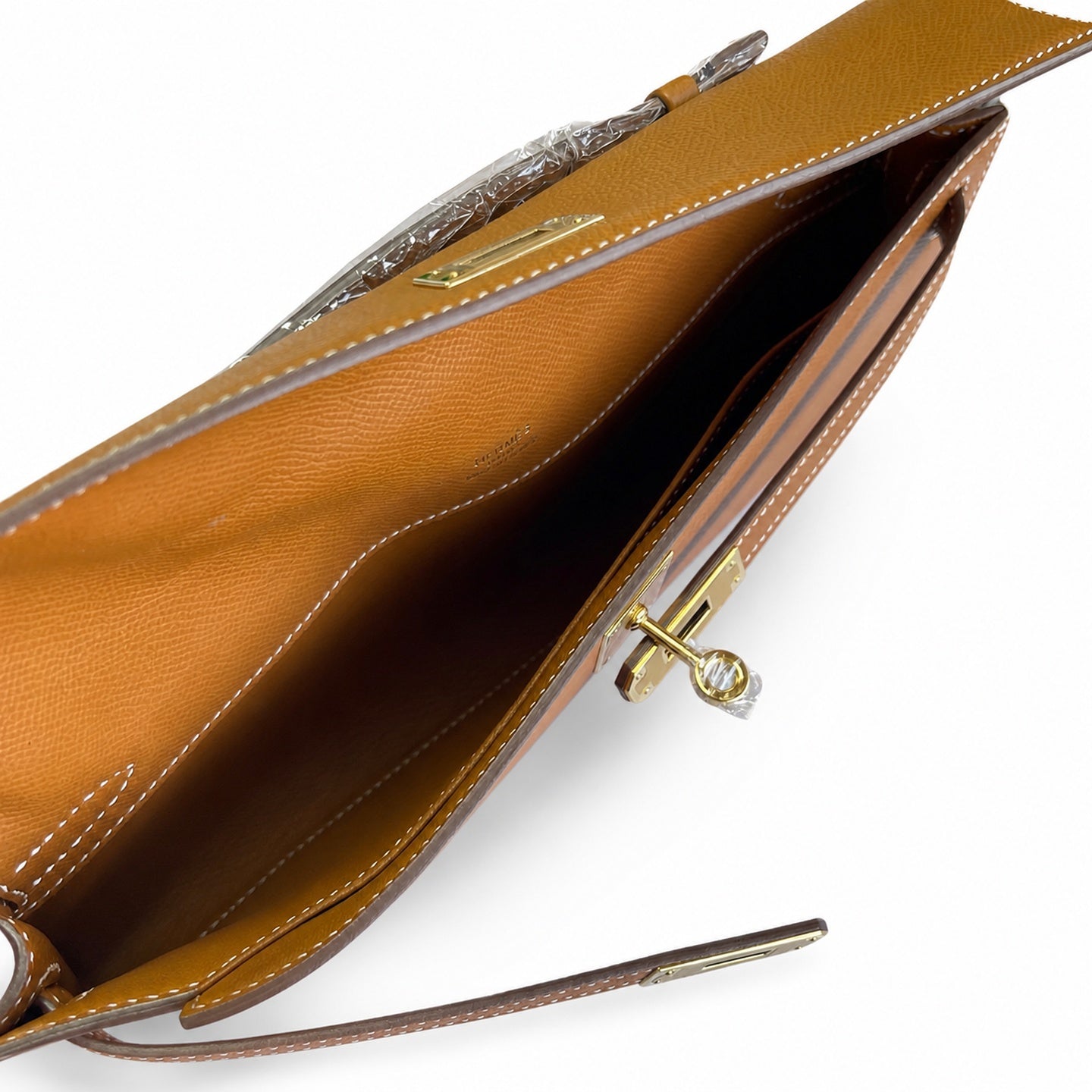 Kelly Cut 31 handbag Epsom leather picture gold color ready stock