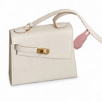 Latest new style 🆕 kelly latest style FW 2022 double-sided kelly epsom leather double-sided irregular design bold change new look more handsome and stylish 10 milkshake white gold buckle