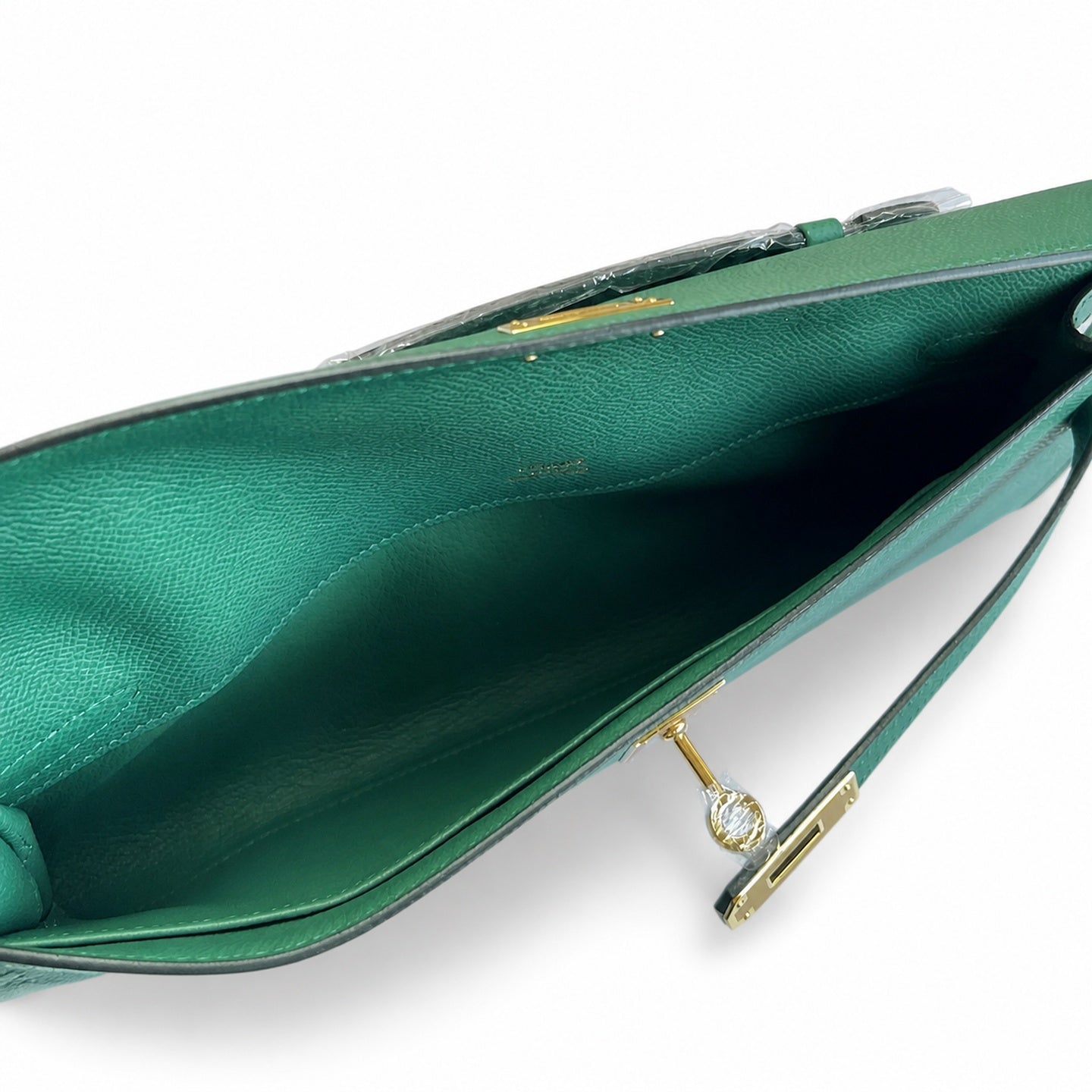 Kelly Cut 31 Clutch Epsom Leather Picture Malachite Green