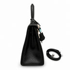 Kelly25cm, ck89/black, togo, silver, all handmade‼ Kelly 25cm, black, calfskin, silver buckle, top hand-stitched wax thread, high-end handmade exclusive customization‼ ️Purely hand-made nails, hand-en