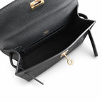 mini kelly 22 generation black epsom leather gold buckle and silver buckle ready for sale, every beautiful girl, an essential beauty bag