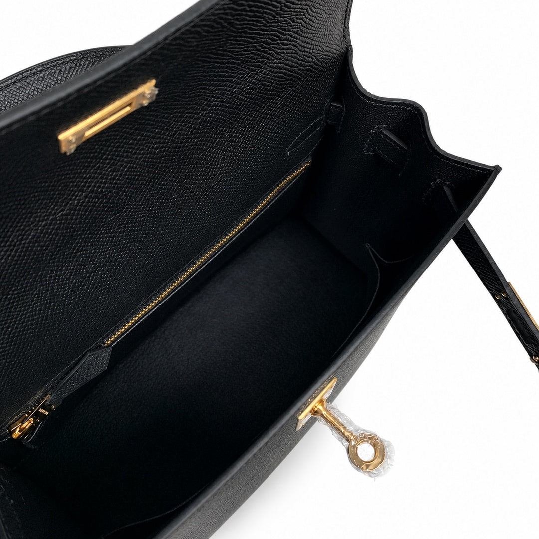 Customer order💕kelly25 black epsom gold buckle, fully handmade with wax thread