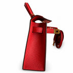 Fully hand-sewn👉Second generation Mini Kelly 19cm imported Epsom leather flag red gold buckle