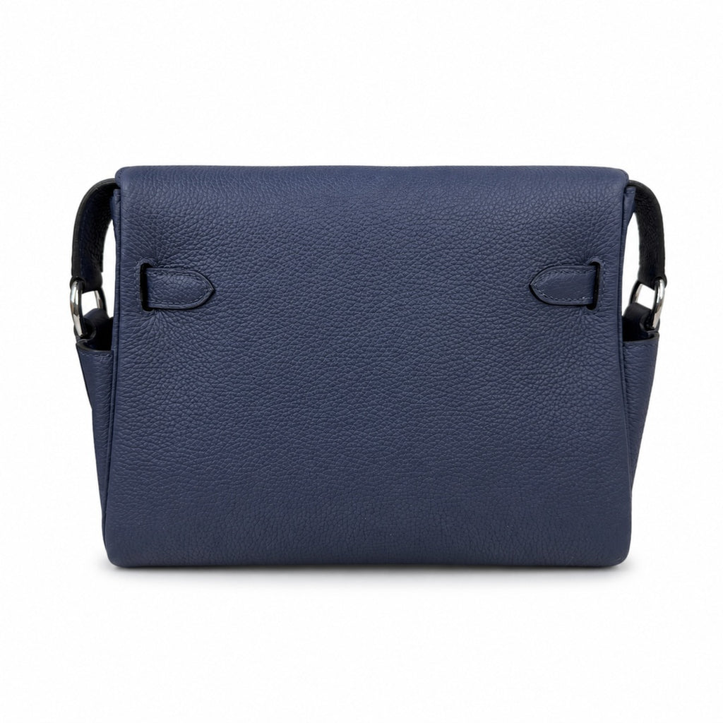 🆕 In stock Kelly Messenger messenger bag for men and women, sapphire blue silver buckle, imported leather, all-steel hand-waxed thread, the best value for money on the Internet. The classic combinatio