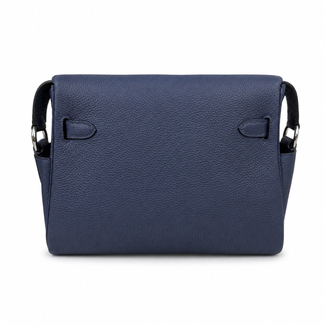 🆕 In stock Kelly Messenger messenger bag for men and women, sapphire blue silver buckle, imported leather, all-steel hand-waxed thread, the best value for money on the Internet. The classic combinatio