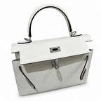 kelly25cm, 0S/Vert Fizz, Epsom, sliver, all handmade‼ ️Kelly 25cm, bubble green, palm print, silver buckle, high-end handmade exclusive customization‼ ️Purely hand-made nails, hand-engraved hardware,