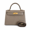 ❷Kelly mini 2nd generation collection🈴picture 19cm Epsom palm print leather gold buckle series