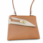 Kelly Desordre 20cm Sellier double-sided Epsom original palm print leather ck37 golden brown Gold gold buckle GHW top hand sewing
