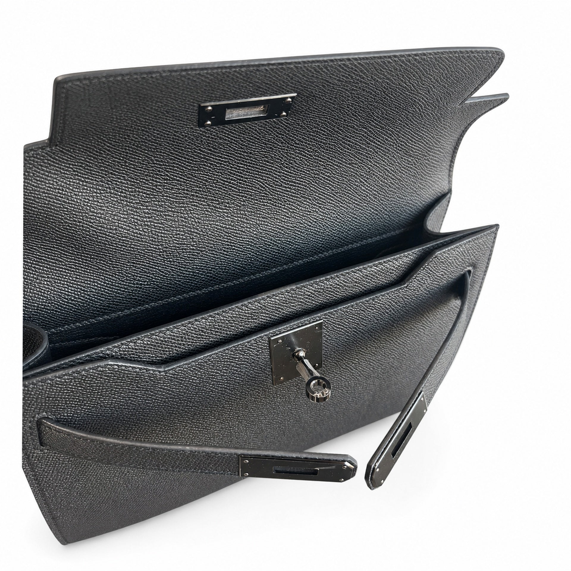 Kelly Depeches 25 clutch, Epsom leather (with additional shoulder strap), can be worn cross-body, can be carried by hand or on the wrist, daily needs, seamless switch between business/leisure - centra