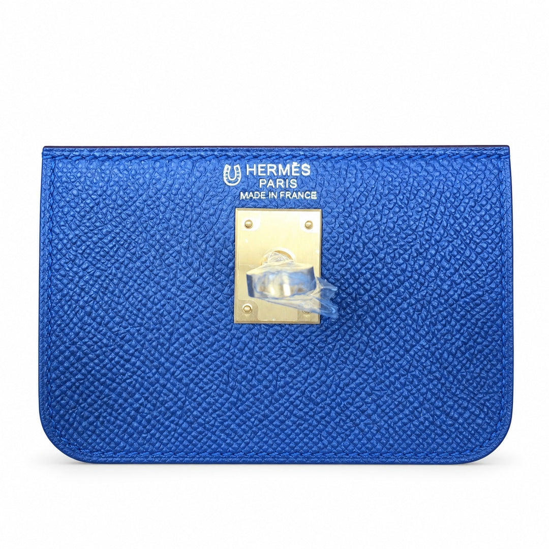 Custom order💕kelly25 sapphire blue with classic orange epsom frosted gold buckle handmade