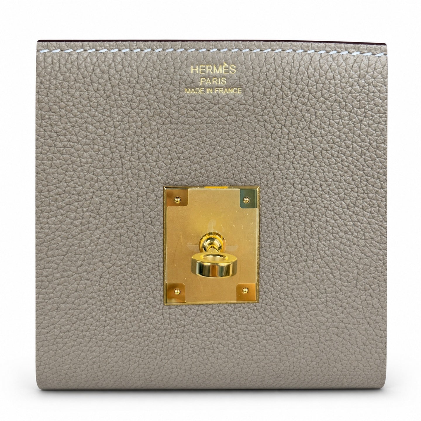🆕 In stock Kelly Messenger messenger bag for men and women, elephant gray gold buckle, imported leather, all-steel hand-waxed thread, the highest cost-effectiveness on the Internet. The classic combin