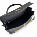 Kelly togo original royal calfskin ck89 black top craftsmanship wax thread full stitching gold buckle