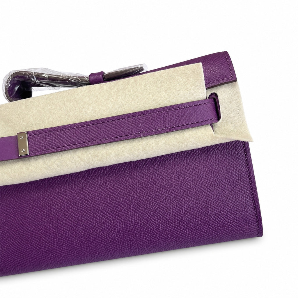 Kelly Cut 31 Clutch Epsom Leather Picture Anemone Purple