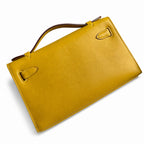 Kelly 1⃣️Kelly generation swift leather 9D amber yellow 22 cm fully handmade silver buckle electro-palladium