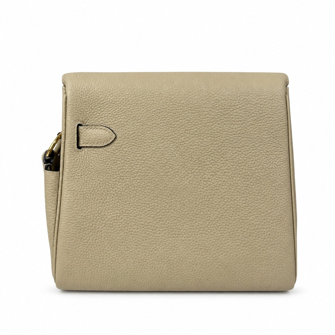 🆕 In stock kelly messenger messenger bag for men and women, gray gold buckle for windbreaker, imported leather, all-steel hand-waxed thread, the highest cost-effectiveness on the Internet. The classic