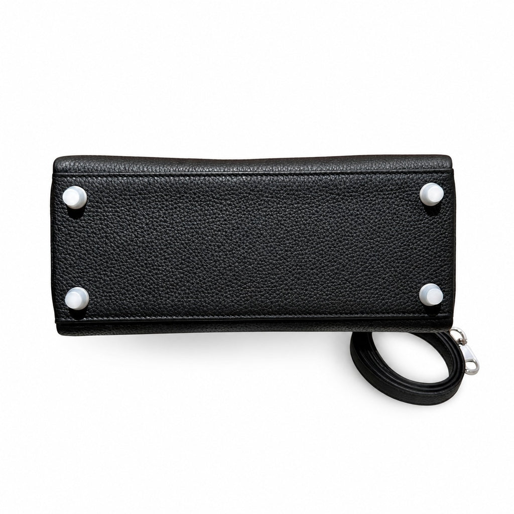 Kelly25cm, ck89/black, togo, silver, all handmade‼ Kelly 25cm, black, calfskin, silver buckle, top hand-stitched wax thread, high-end handmade exclusive customization‼ ️Purely hand-made nails, hand-en