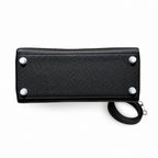 Kelly25cm, ck89/black, togo, silver, all handmade‼ Kelly 25cm, black, calfskin, silver buckle, top hand-stitched wax thread, high-end handmade exclusive customization‼ ️Purely hand-made nails, hand-en