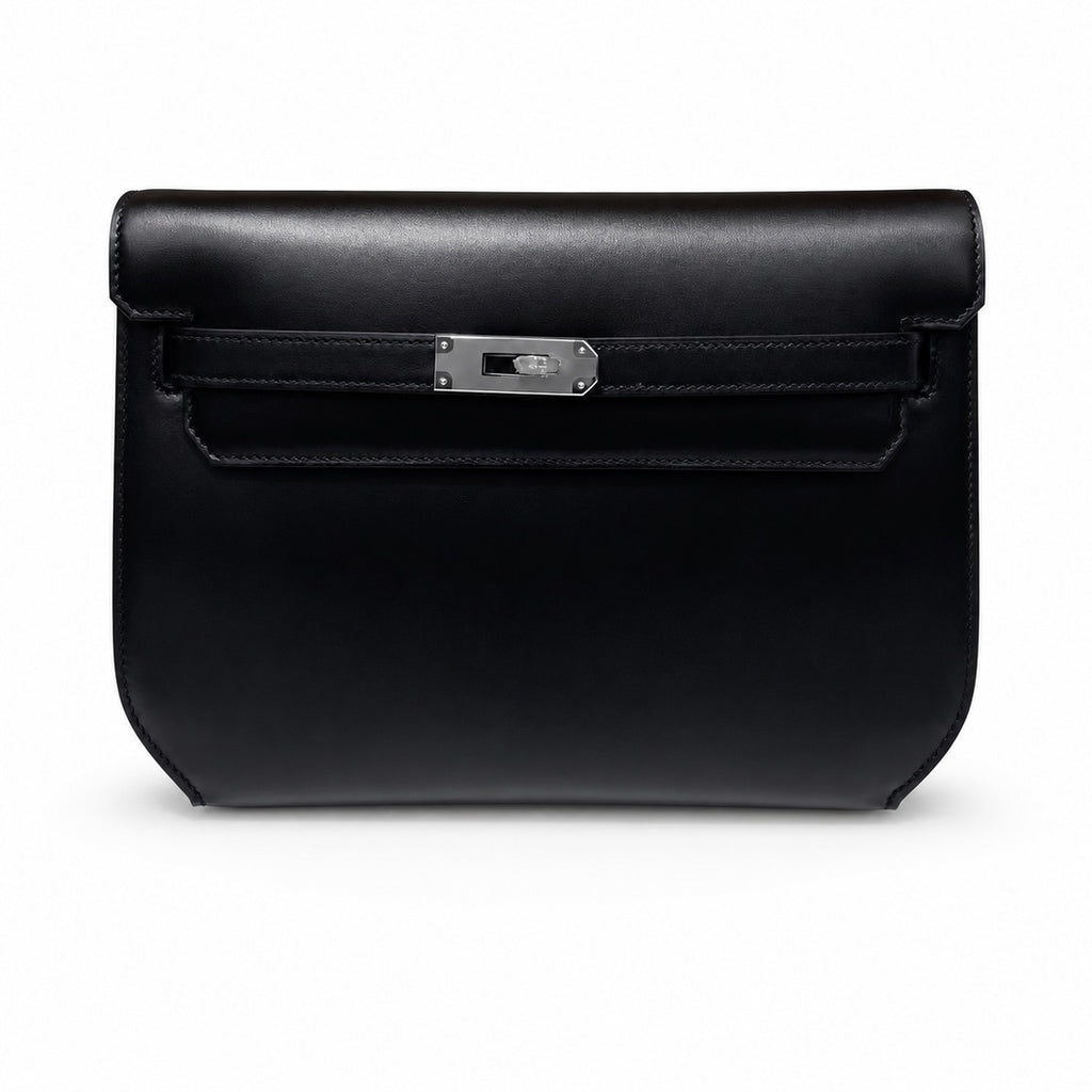 Kelly Depeches25 Black Silver Box Leather