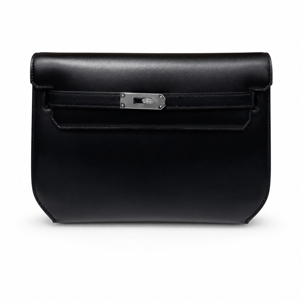 Kelly Depeches25 Black Silver Box Leather