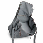 Kelly Messenger messenger bag large size, linen blue Togo leather, 🉑Pre-order Togo calfskin messenger bag. - Flap with swivel hardware - Large internal zip pocket - Internal front pocket - 2 external