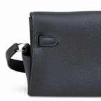 🆕 In stock Kelly Messenger messenger bag for men and women, black silver buckle, imported leather, all-steel hand-waxed thread, the highest cost-effectiveness on the Internet. The classic combination
