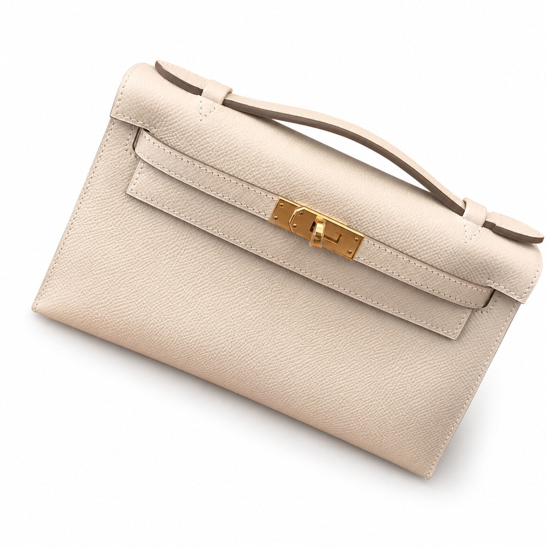 mini kelly 22 generation milkshake white epsom leather gold buckle and silver buckle ready stock, every beautiful girl, an essential beauty bag