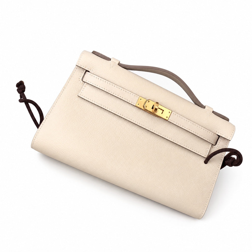 mini kelly 22 generation milkshake white epsom leather gold buckle and silver buckle ready stock, every beautiful girl, an essential beauty bag